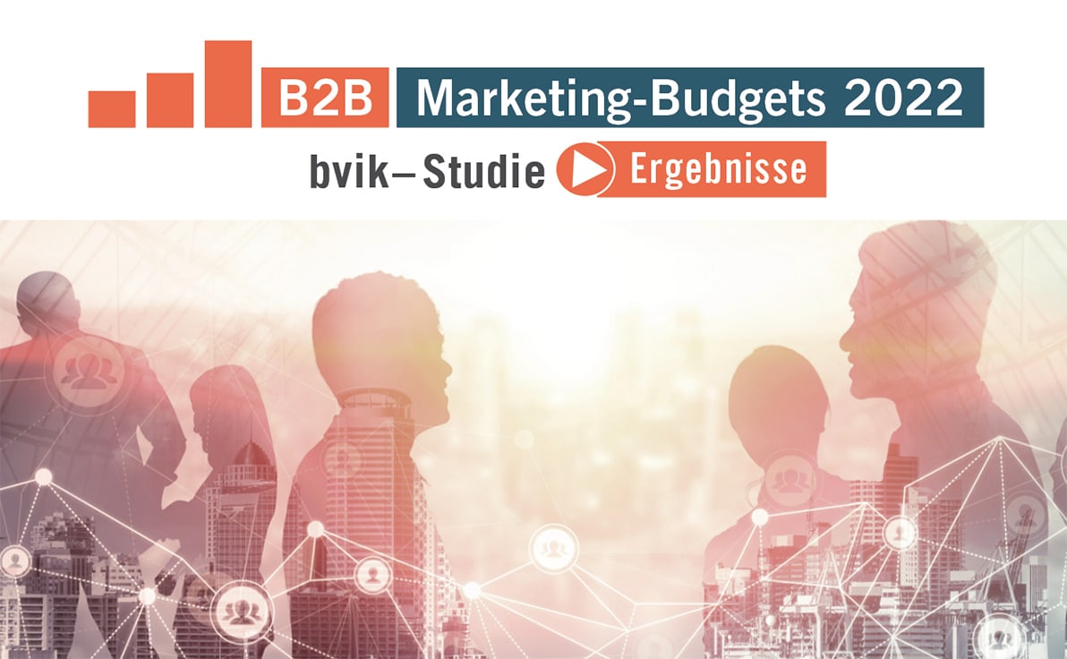 KeyVisual bvik-Studie "B2B-Marketing-Budgets" 2022
