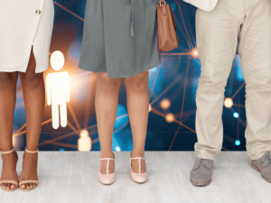 Beine als Symbol für diverse Mitarbeitende